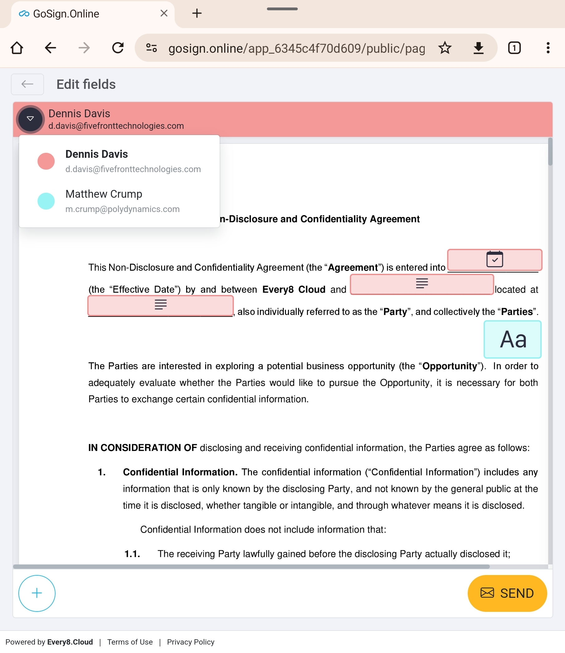 GoSign.Online Mobile Interface Overhaul GoSign.Online Mobile Interface Overhaul