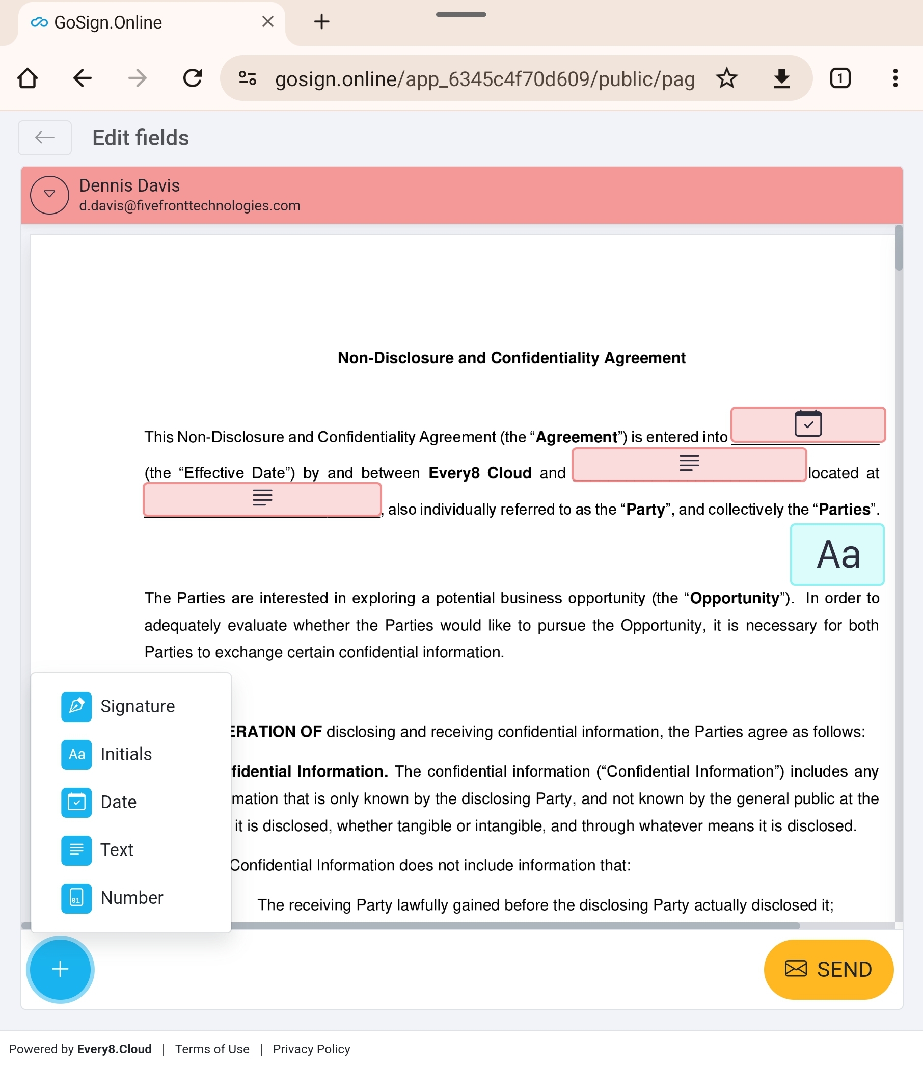 GoSign.Online Mobile Interface Overhaul GoSign.Online Mobile Interface Overhaul