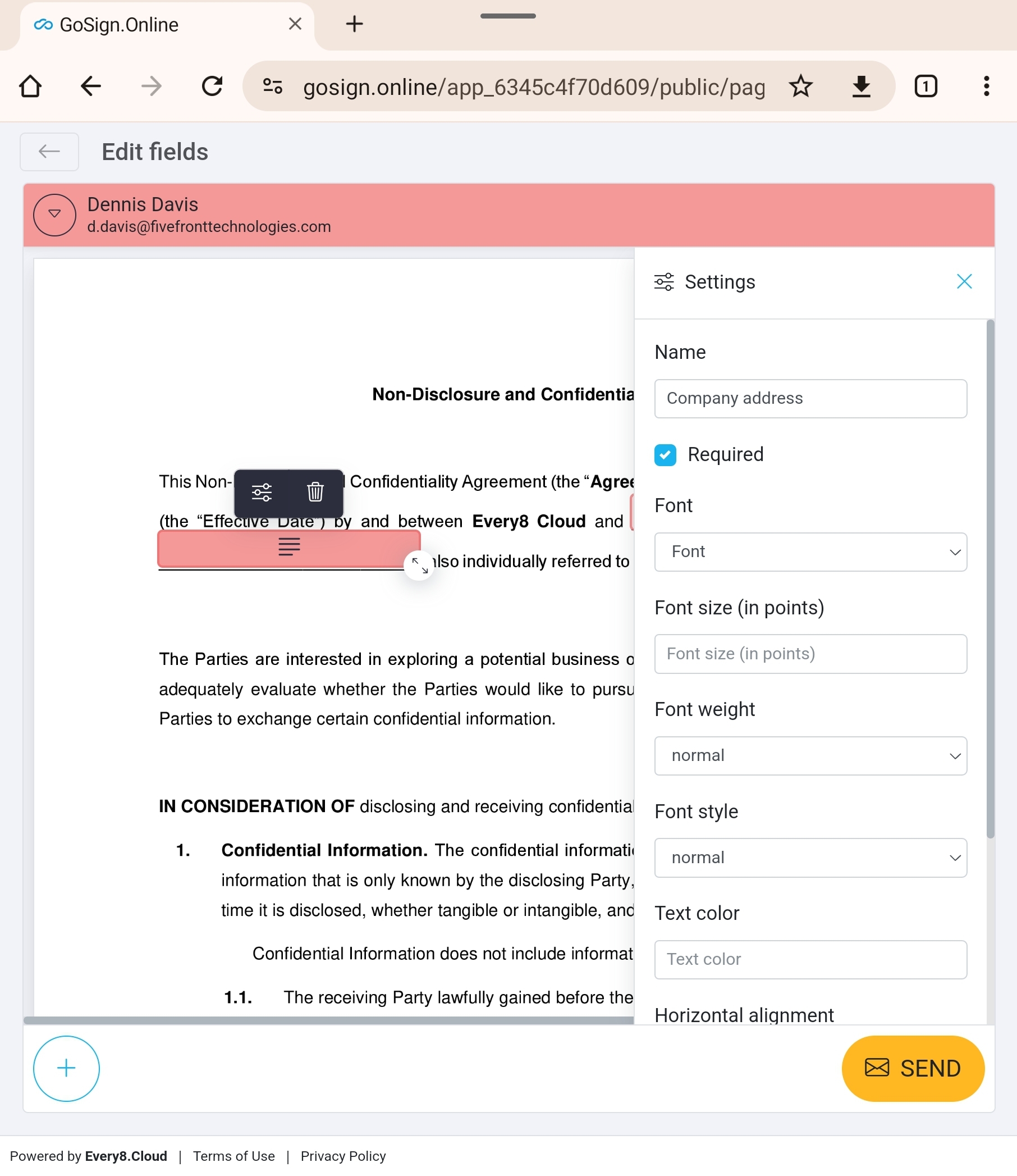 GoSign.Online Mobile Interface Overhaul GoSign.Online Mobile Interface Overhaul