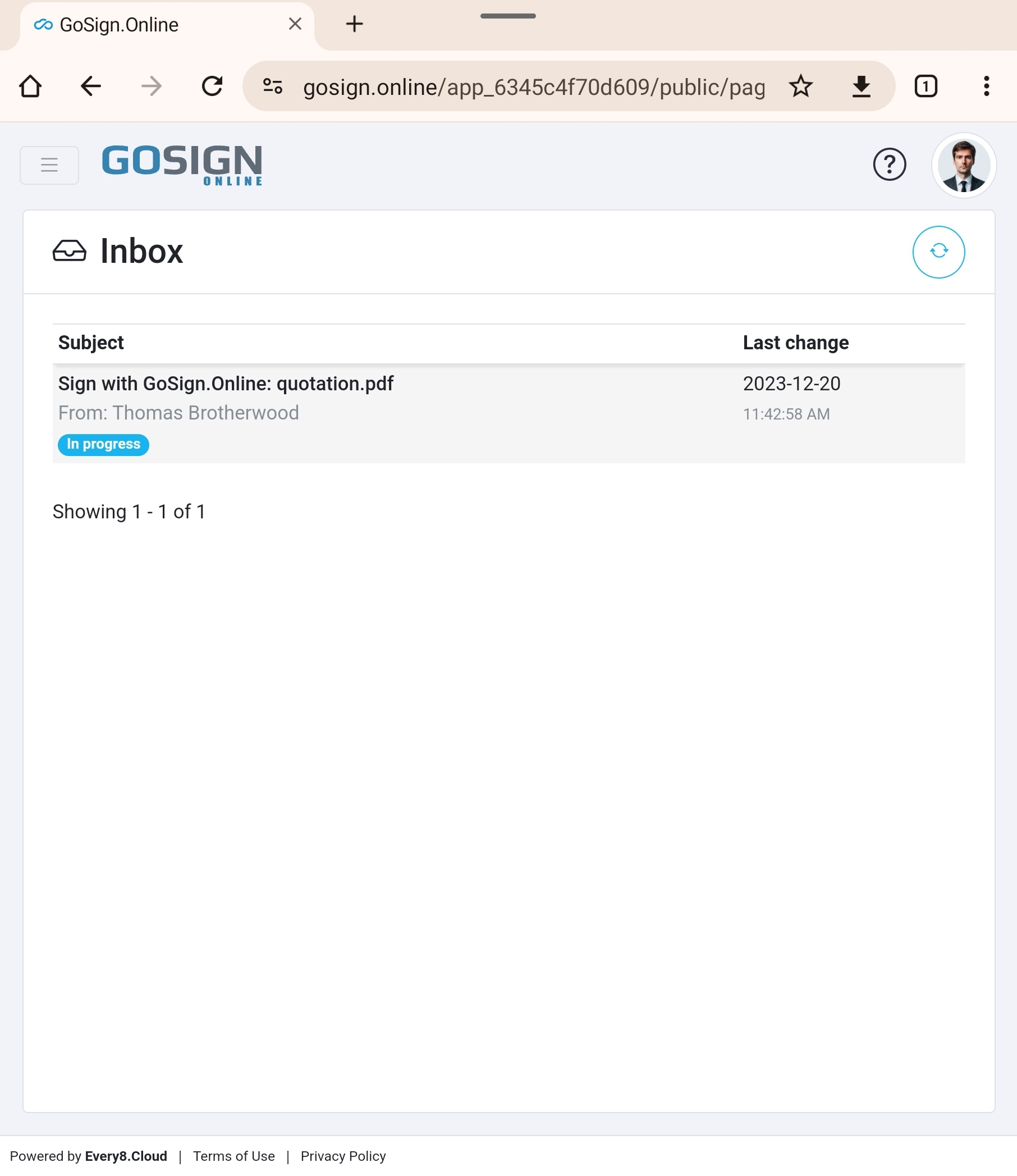 GoSign.Online Mobile Interface Overhaul